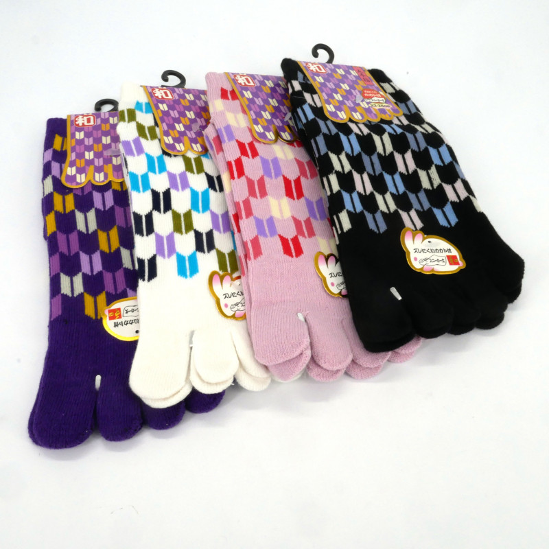 japoneses algodón tabi cinco dedos patrón color a elegir, 22 -