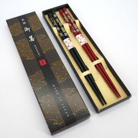 Asia-Art-Factory - 487 Chopsticks 5 Paar Essstäbchen Stäbchen Bambus Holz  natur wiederverwendbar