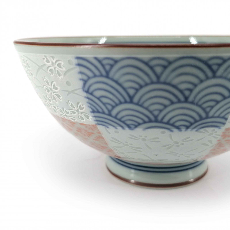 Japanese ceramic rice bowl, ICHIMATSU