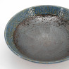 bol évasé japonais en céramique Ø24 cm, marron et bleu indigo, CHAIRO INDIGOBURU  