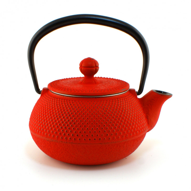 Japanese red cast iron teapot. Iwachu Arare 0.3 lt