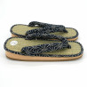 paio di sandali giapponesi - Zori paglia goza per uomo, ASANOHA 027, blu