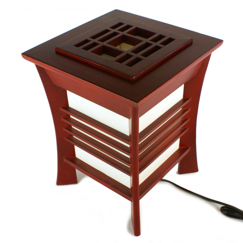Japanese red table lamp Akida