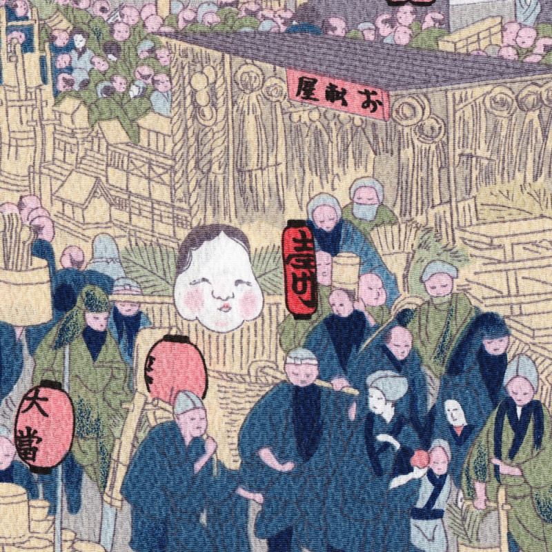 furoshiki japonais foire d'Asakusa - Hiroshige 