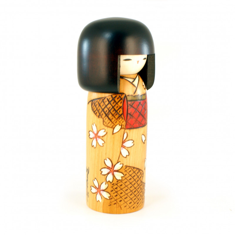 Japanese doll wooden KOKESHI. handmade in Japan -  HARU-NO-IRO