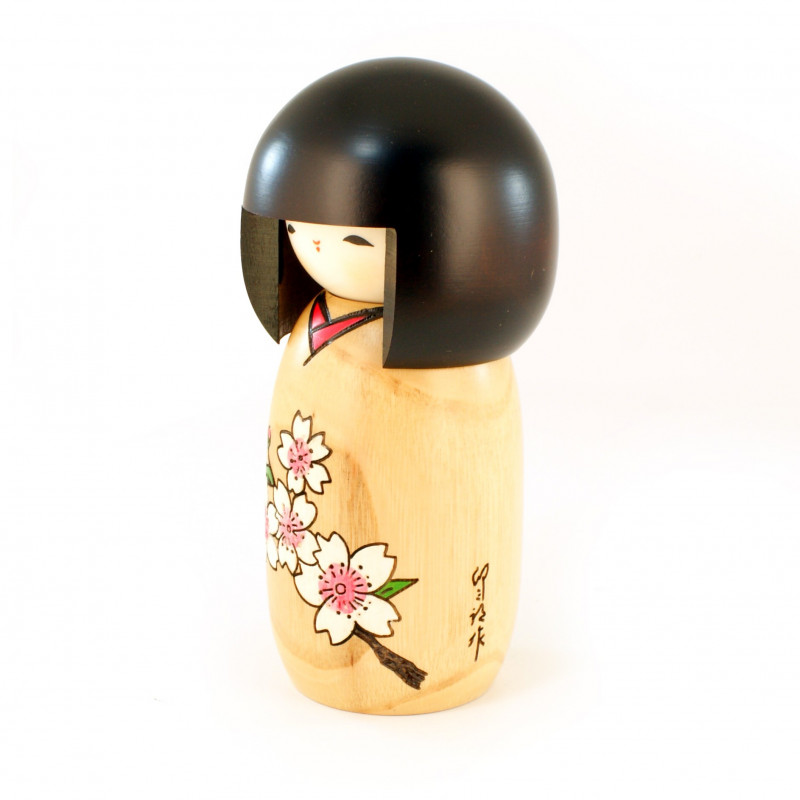 bambola di legno giapponese - kokeshi - HANAMONOGATARI- SAKURA