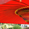 big red japanese umbrella