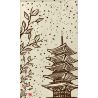 Rideau japonais Noren en polyester, TAWA