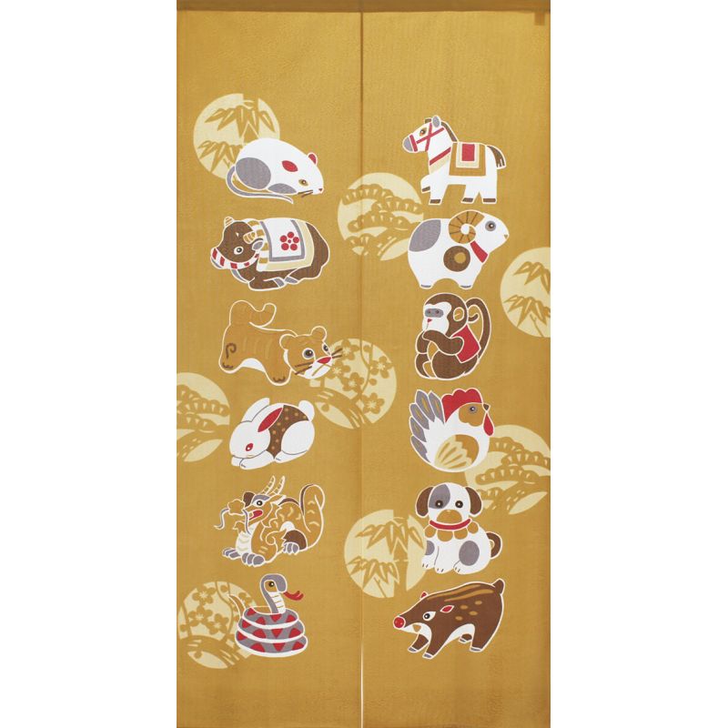 Japanischer Noren Polyester Vorhang, ZODIAC