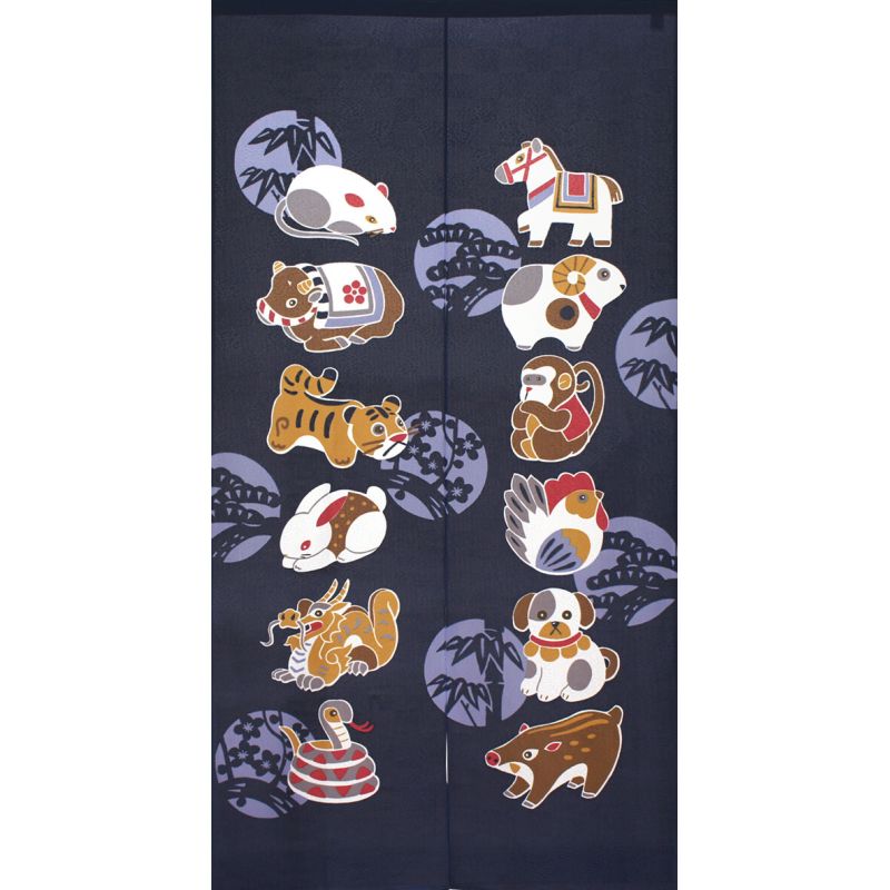 Japanischer Noren Polyester Vorhang, ZODIAC