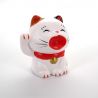 Gato manekineko de cerámica blanca - MIKE-R - pata derecha