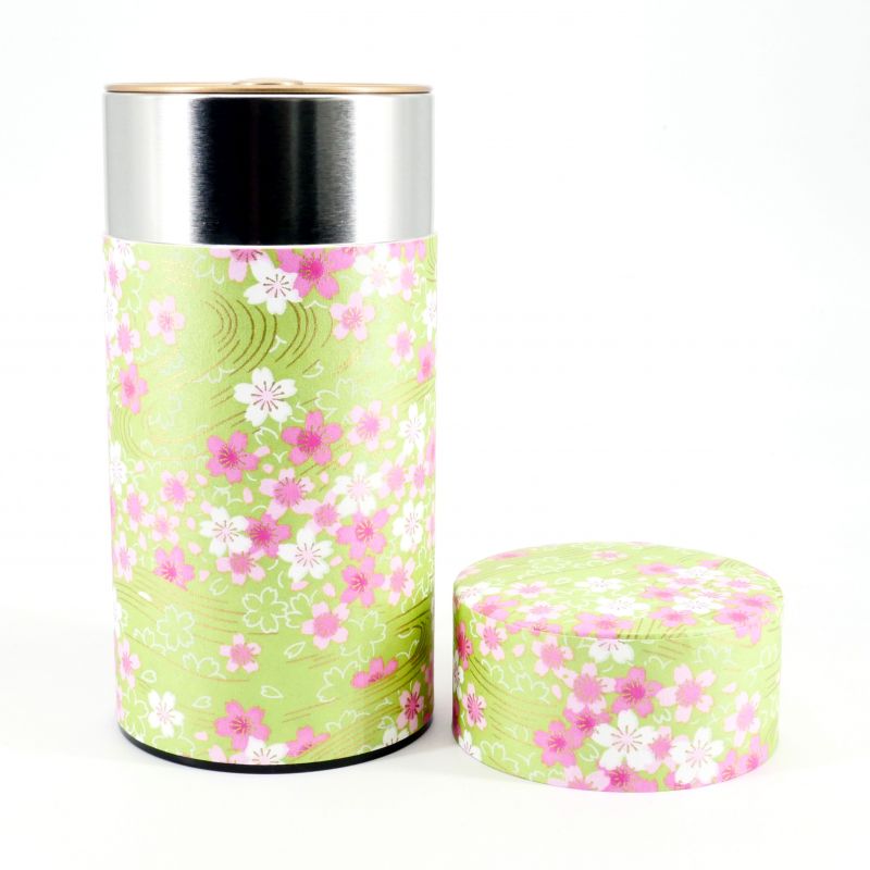 Caja de té verde japonés en papel washi - MIDORISAKURA - 200gr