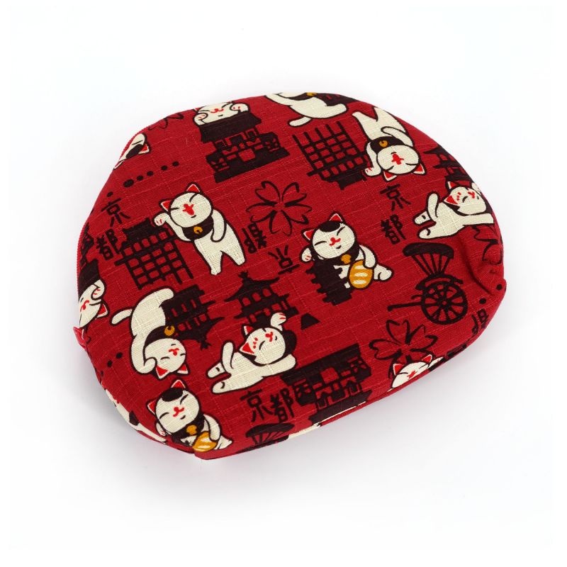 Petite pochette chats en coton - NEKO JAPAN - colori au choix