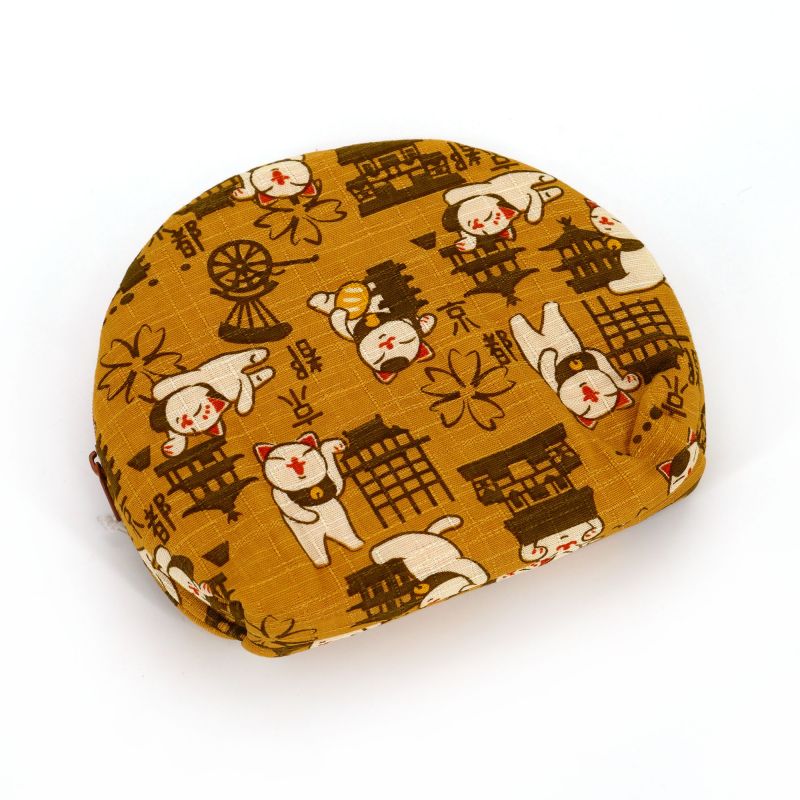 Petite pochette chats en coton - NEKO JAPAN - colori au choix