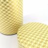 Yellow Japanese tea box in washi paper - SHIPPO - 200gr