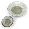 Round ceramic plate with sauce container for tempura - ENKEI