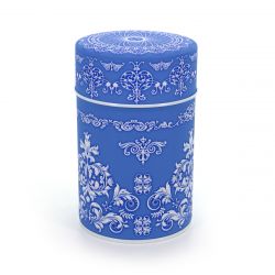 Japanese blue metal tea caddy - JASPER - 100gr