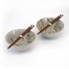 Set de 2 bols japonais en céramique - SHIRO SAKURA