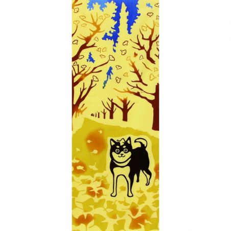 Japanese cloth towel, WAFUKA, shiba inu