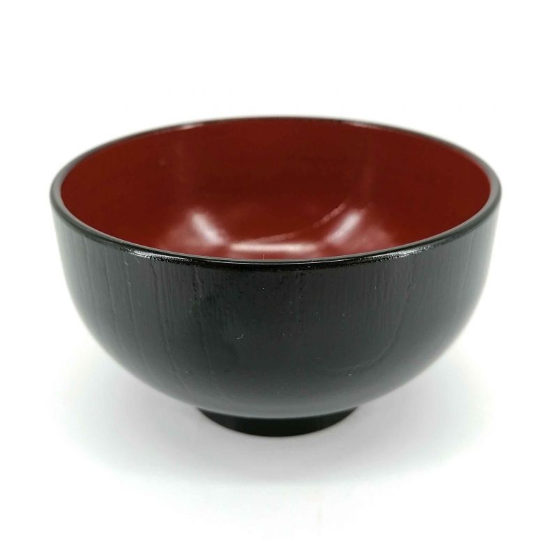 Japanese miso soup bowl in lacquered effect resin - JIMINA