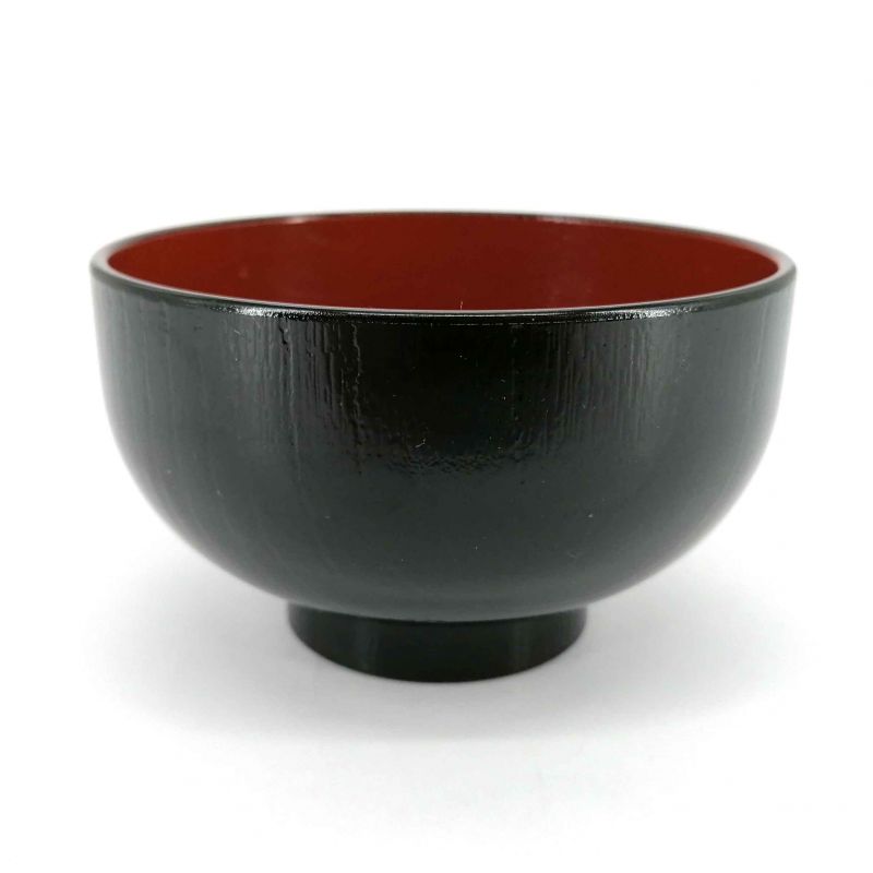 Japanese miso soup bowl in lacquered effect resin - JIMINA