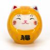 Ornement de chat japonais manekineko déguisé en daruma - DARUKO - 4 cm