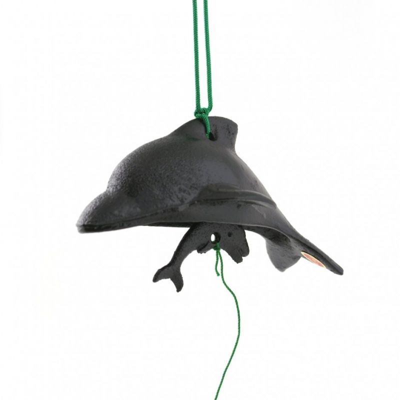 Japan cast iron wind bell, IRUKA, dolphin