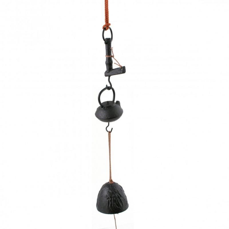 Japanese cast iron wind bell, JIZAIKAGI, teapot