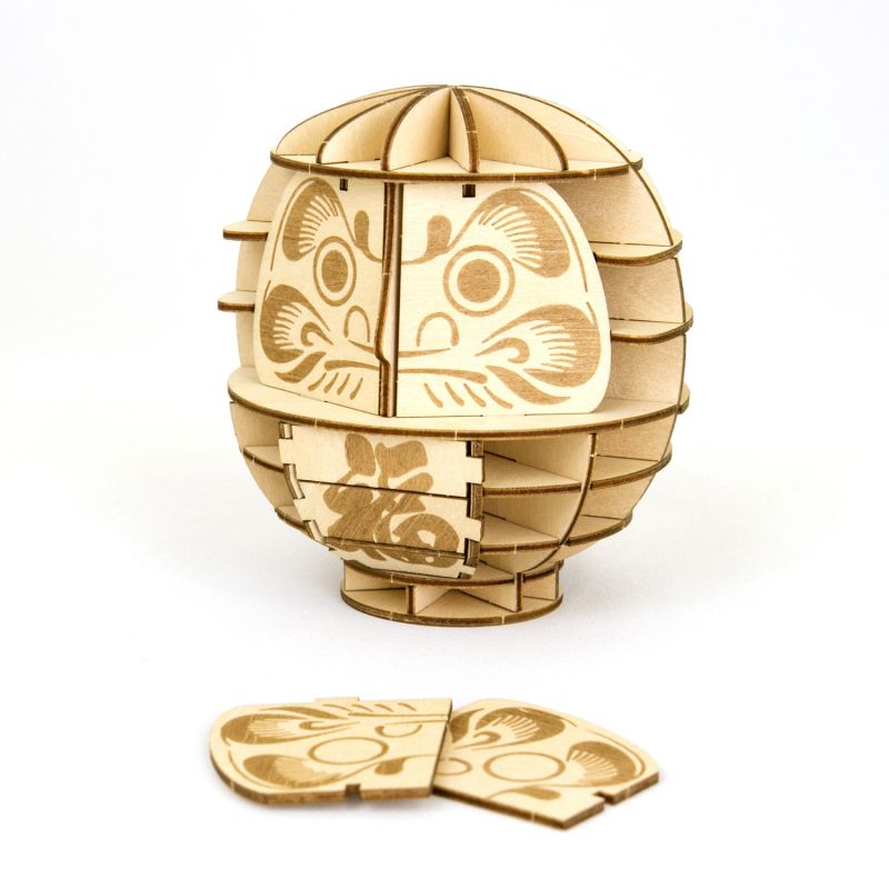 Puzzle in legno arte Daruma, KI-GU-MI PLUS