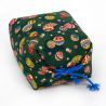 Petit coussin japonais makura vert motif balles temari - TEMARI - 20cm