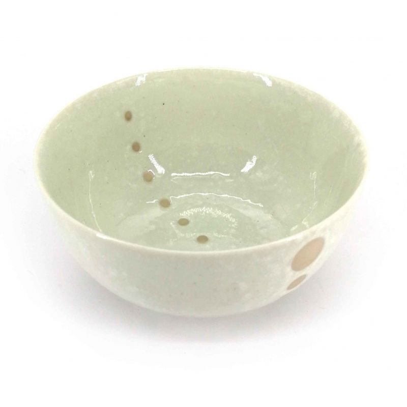 Japanese white ceramic donburi bowl - POINTO