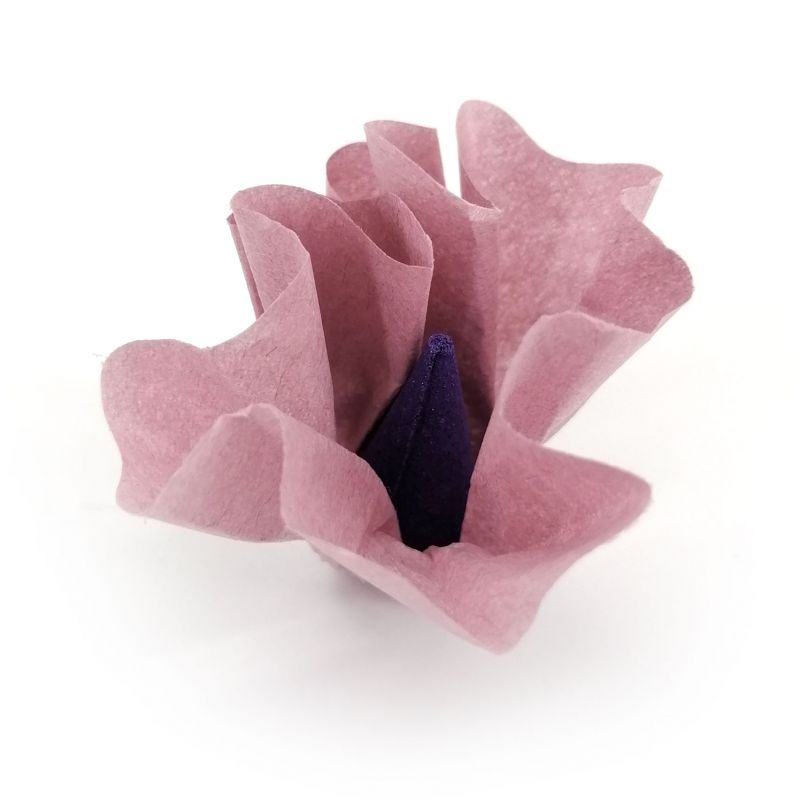 Fiore di carta contenente 8 coni d'incenso con supporto - FLORAL WORLD LAVENDER - Lavanda