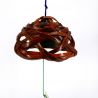 Campana del vento giapponese in ghisa di bambù e furin, HIMAWARI, 10,5 cm