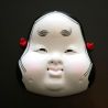 white japanese nô mask goddess of mirth OKAME