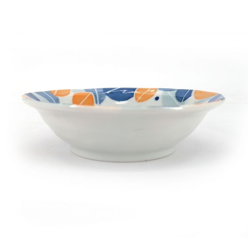 Japanische Reisschale aus Keramik, weiß und blau - FUKURO