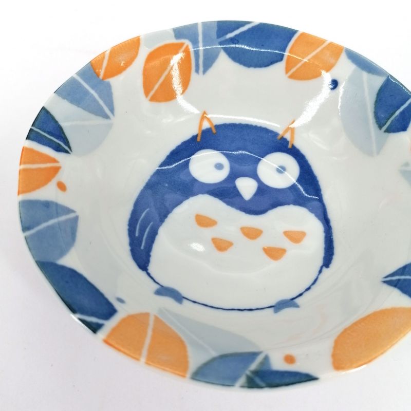 Ciotola di riso in ceramica giapponese, bianca e blu - FUKURO