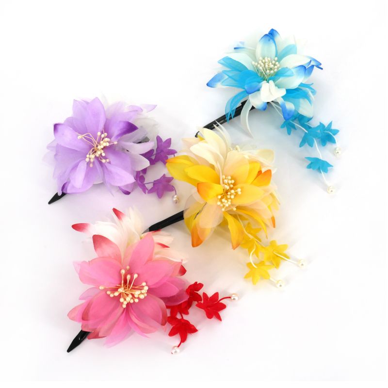 Flower hair pick - HANA KANZASHI