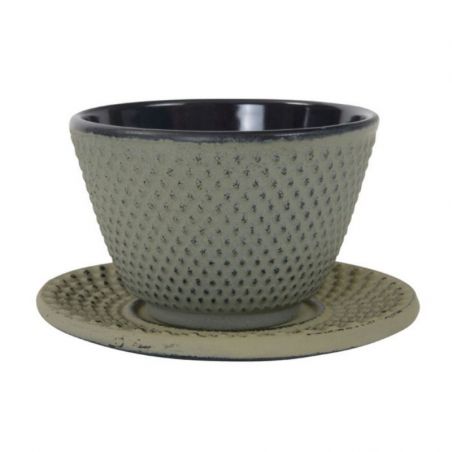 Tazza giapponese in ceramica blu e grigia - SEIGAIHA