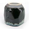 Cuenco de cerámica para ceremonia del té, pintura infundida con borde negro - CHUNYU