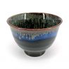 Tasse à thé en céramique, noir nuances bleues et vertes - NYUANSU