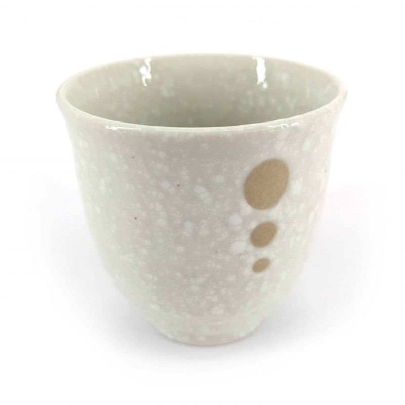 Japanese ceramic tea cup, white - POINTU