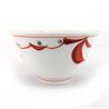 Taza de té de cerámica japonesa, lunares blancos, rojos y verdes - POINTU