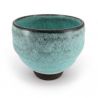 Japanese ceramic tea cup, frosted blue - TSUYAKESHI