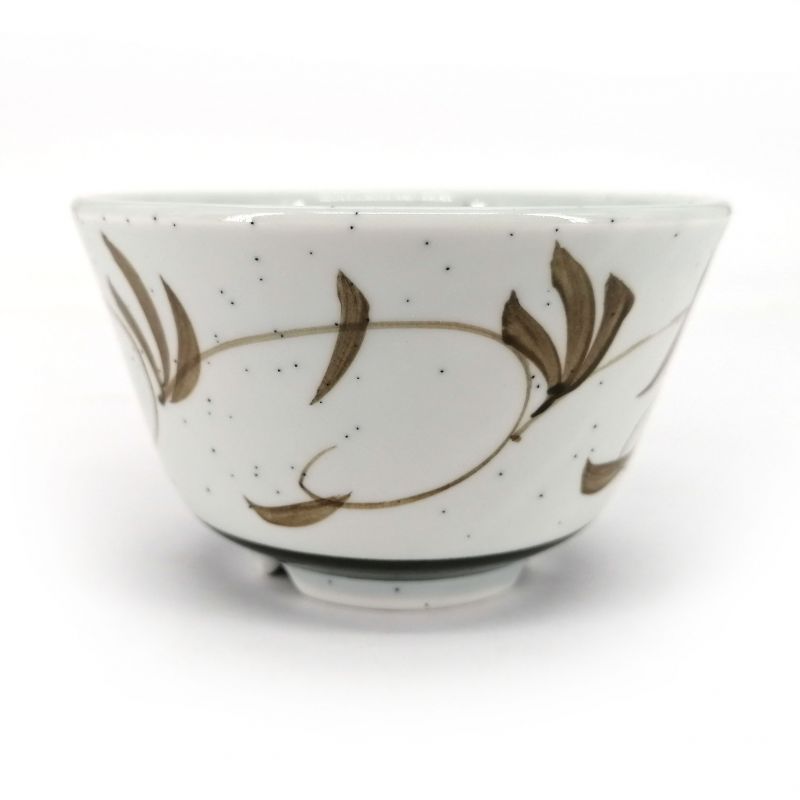 Tazza da tè in ceramica giapponese, arabeschi grigi e marroni - ARABESUKU