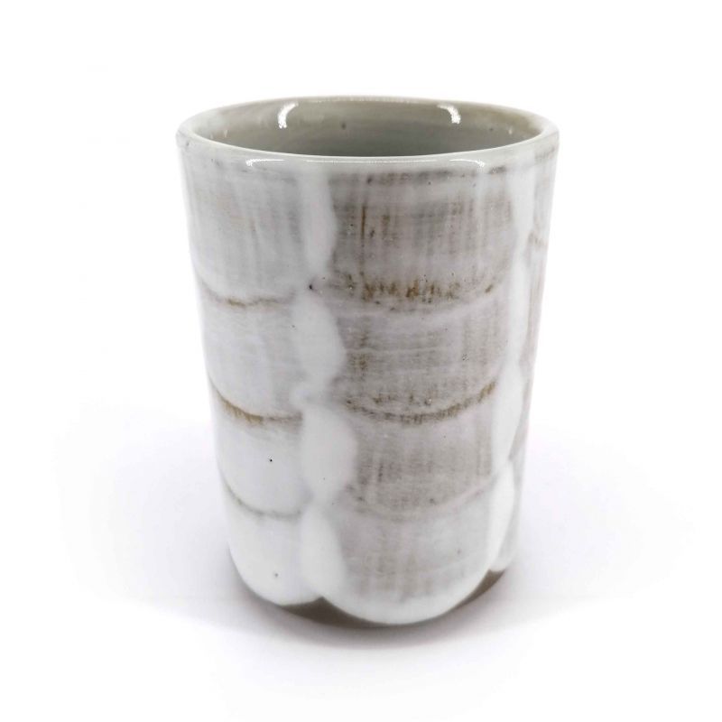 Tazza da tè in ceramica giapponese, grigia e bianca - HAKARI