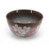 Tasse à thé japonaise en céramique, marron et gris - SAKURA
