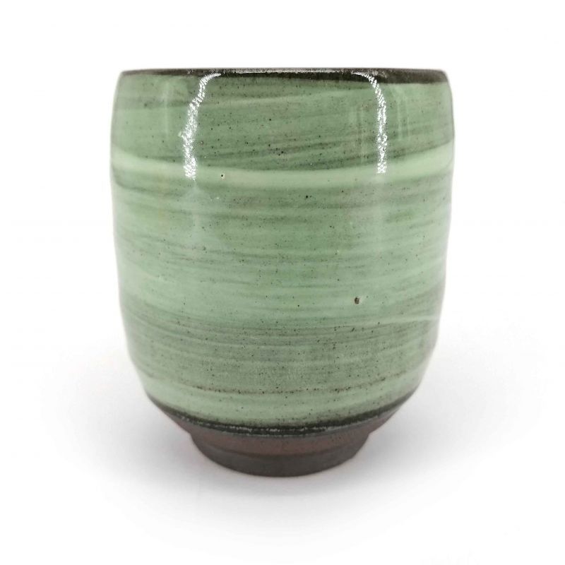 Japanische Keramik-Teetasse, Grüntöne - NYUANSU