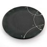 Small Japanese plate in minimalist black ceramic - MINIMARISUTO