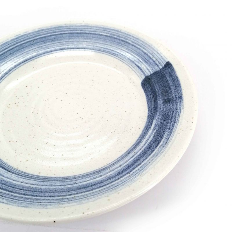 Japanische Keramikplatte Wellenmuster BURASHI - Blau