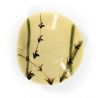 Kleiner japanischer beige Keramikbehälter mit Naturmustern - SHOKUBUTSU